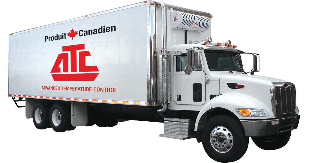 Camion de transport réfrigéré équipé d'une unité ATC